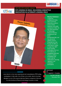Case View with Shankar Vaddadyi - P2P Lending in India: Delivering Disruptive Innovation in Alternate Lending Space